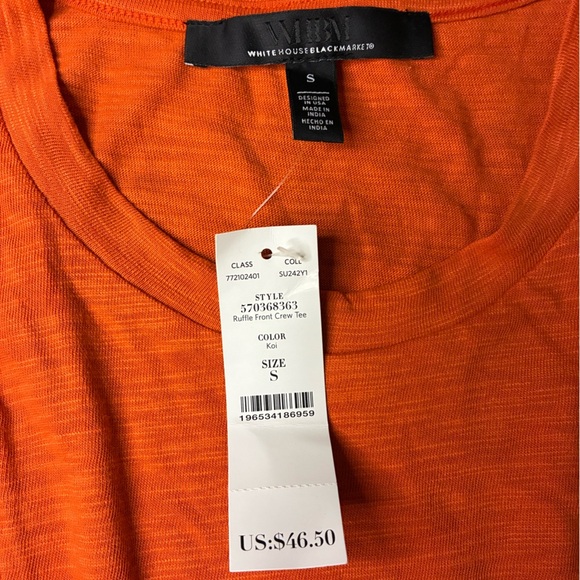 NWT WHBM ruffle front top-small - Picture 4 of 4